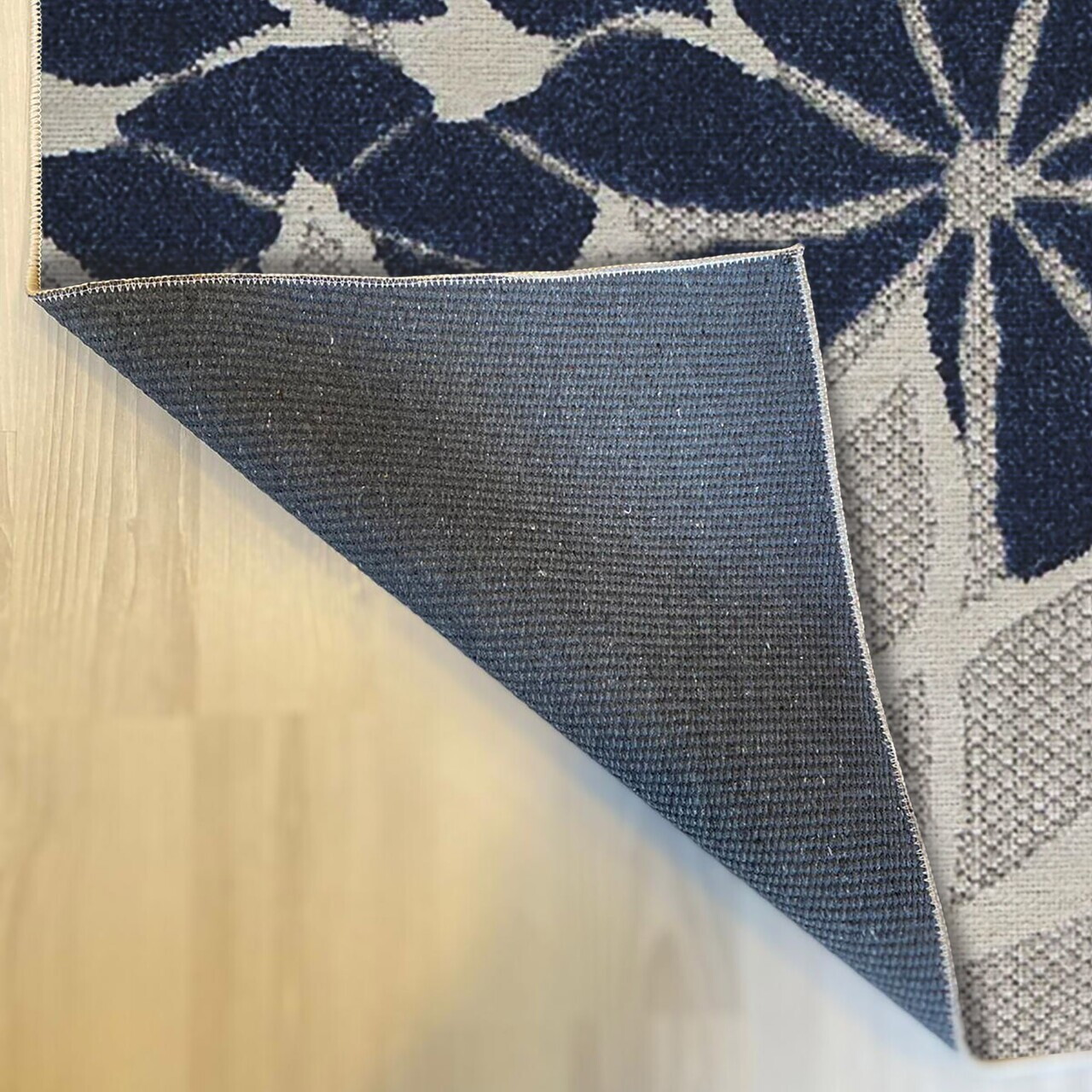 Covor, Woopamuk264, 160x230 cm, Bumbac/Poliester, Albastru navy - view 4