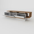Comoda TV, Decorotika, Pia, 180 x 46.4 x 38.9 cm, pal melaminat, nuc/alb