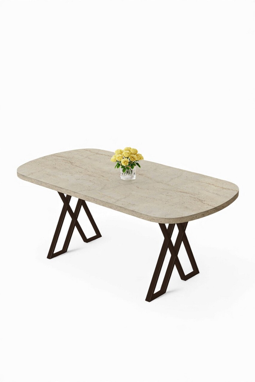 Masa, Hanah Home, Kaye, 168x76x90 cm, Travertin / Maro - view 2
