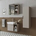 Set Dulap de Baie cu Chiuvetă și Oglindă (3 Piese), Hanah Home, 2941, PAL MELAMINAT, Gresie