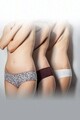 Set chiloti 3 piese, 999MRE1699 - M/L, Miorre, 92% bumbac/8% elastan, Leopard / Ecru / Maro