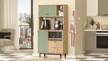 Dulap multifunctional, Locelso, RE3-SY, Stejar / Verde