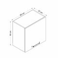 Dulap pentru bucatarie, Hanah Home, Minar, 60x60x37 cm, Alb