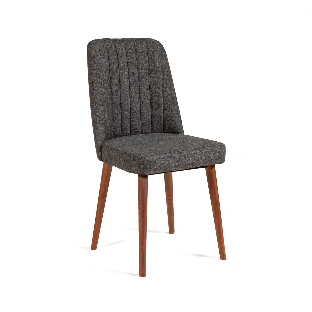 Scaun, Hanah Home, Vina Sandalye Anthracite, Maro, 47x89x46 cm, Nuc / Antracit - imagine 4