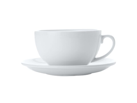 Ceasca cu farfurie pentru cappuccino, maxwell   williams, 320 ml, portelan, alb