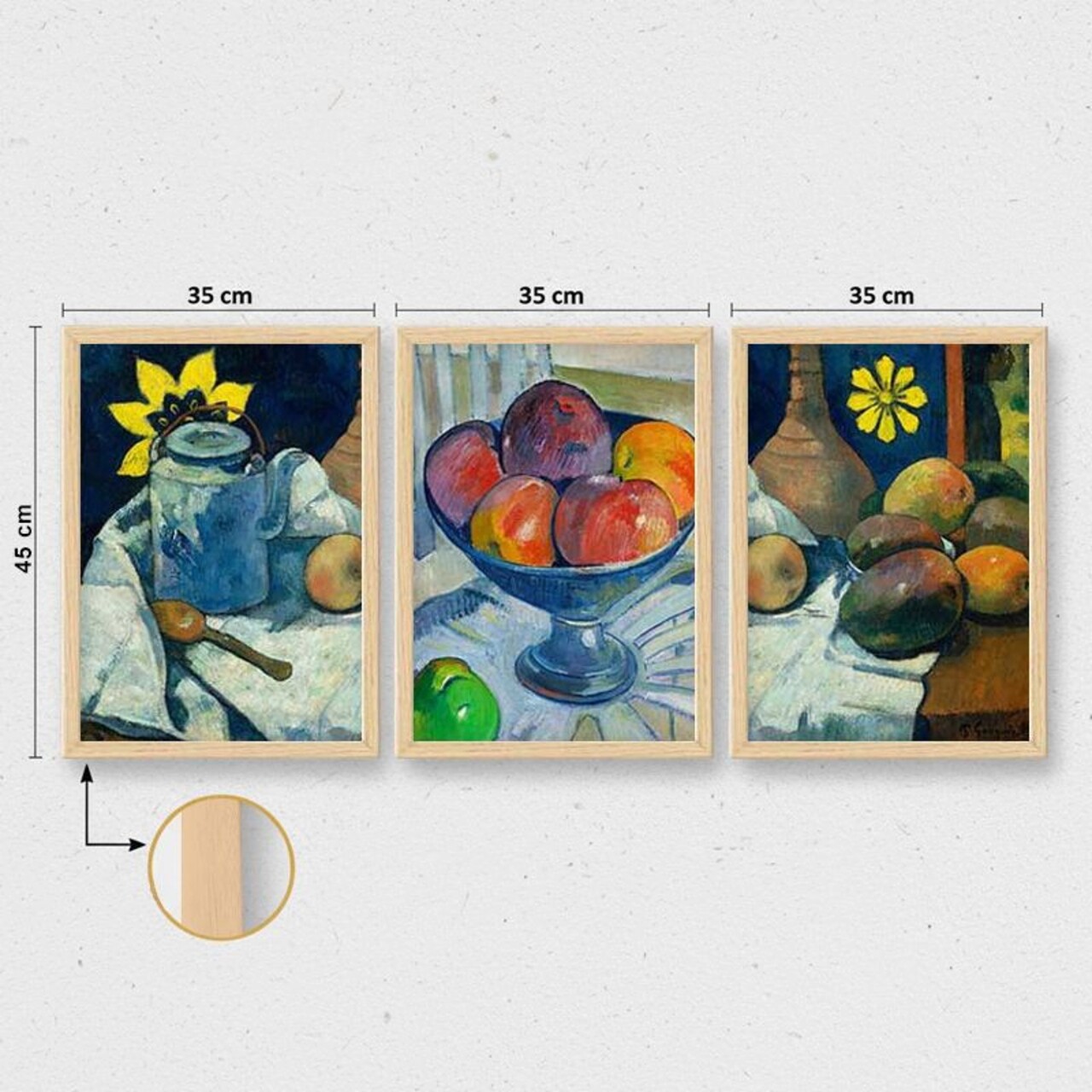 Set 3 tablouri decorative 3NTC_UN1233904 _3545 Polistiren Multicolor