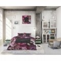Lenjerie de pat dubla Vintage Amour Black, Royal Textile, 3 piese, 200 x 220 cm, 100% bumbac, multicolora