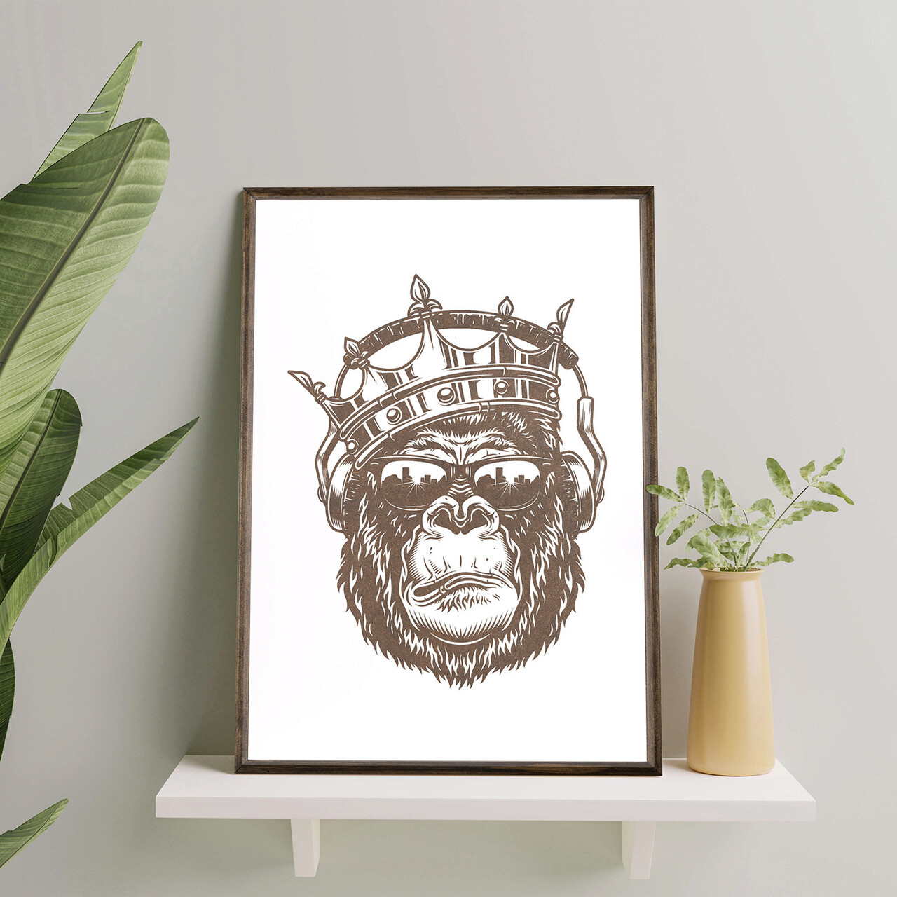 Tablou decorativ TD157 Lemn Desenat manual Natural