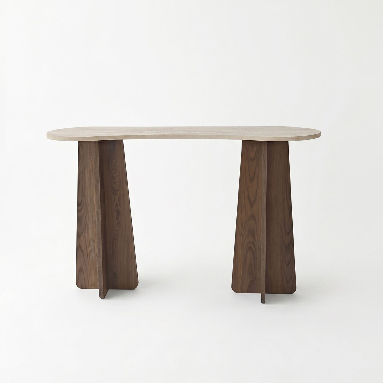 Consola, Hanah Home, Zen, 120x75x35 cm, PAL, Travertin / Nuc - view 3