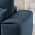 Coltar extensibil dreapta 4 locuri ELTAP, RT-40NU, Dalia, 289x190x95 cm, lemn/poliester, albastru inchis