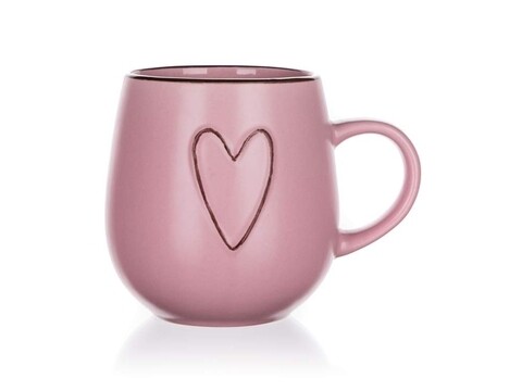 Cana, Heart, Banquet, ceramica, 500 ml, roz