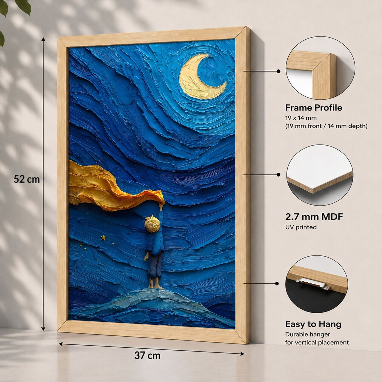 Tablou decorativ, 3752AACT-059, Fundal: 100% MDF (Grosime: 2,7 mm) Vopsire: Imprimare UV, Multicolor — imaginea 2