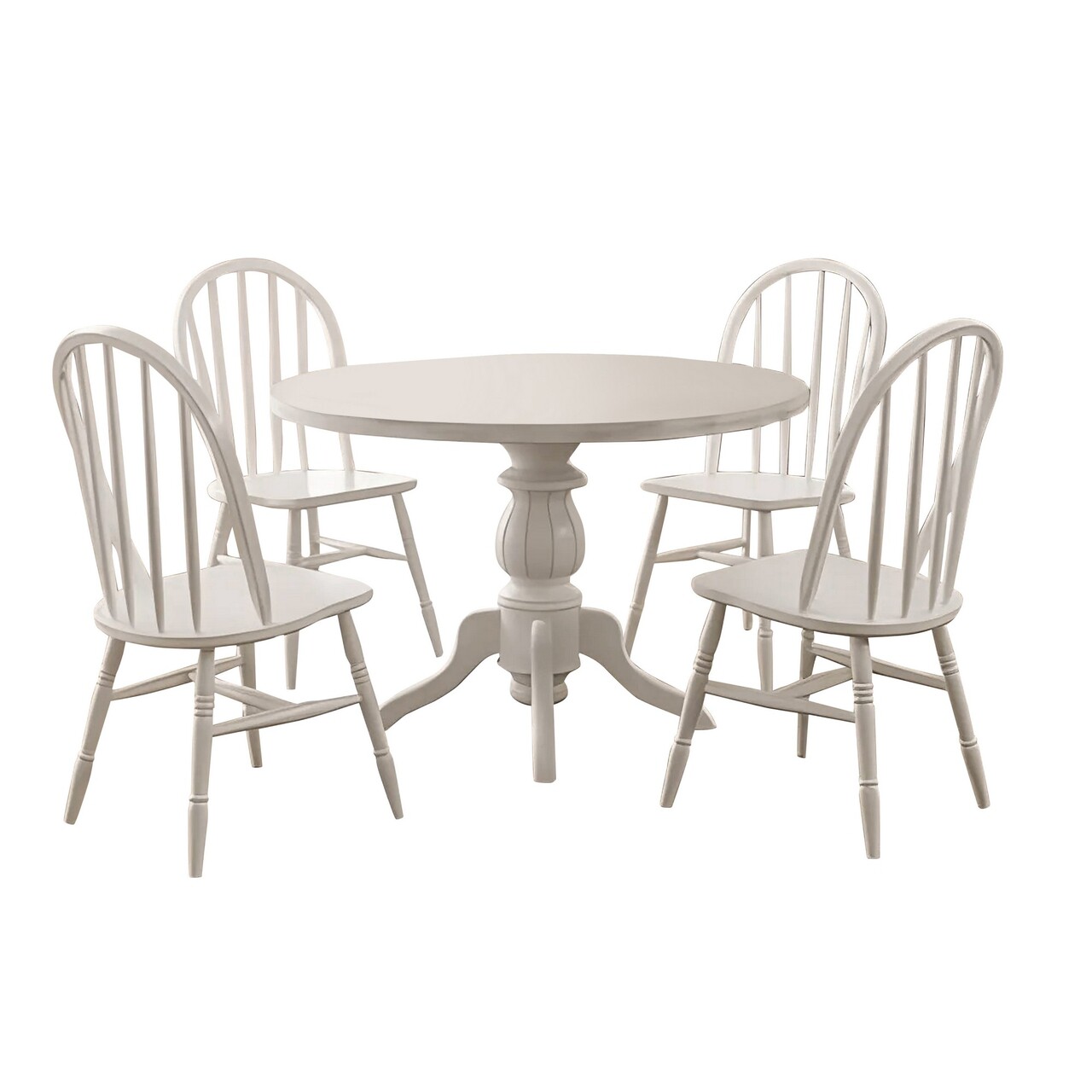 Set masă și scaune (5 bucăți), Hanah Home, Albero08, Alb / Stejar - imagine 3