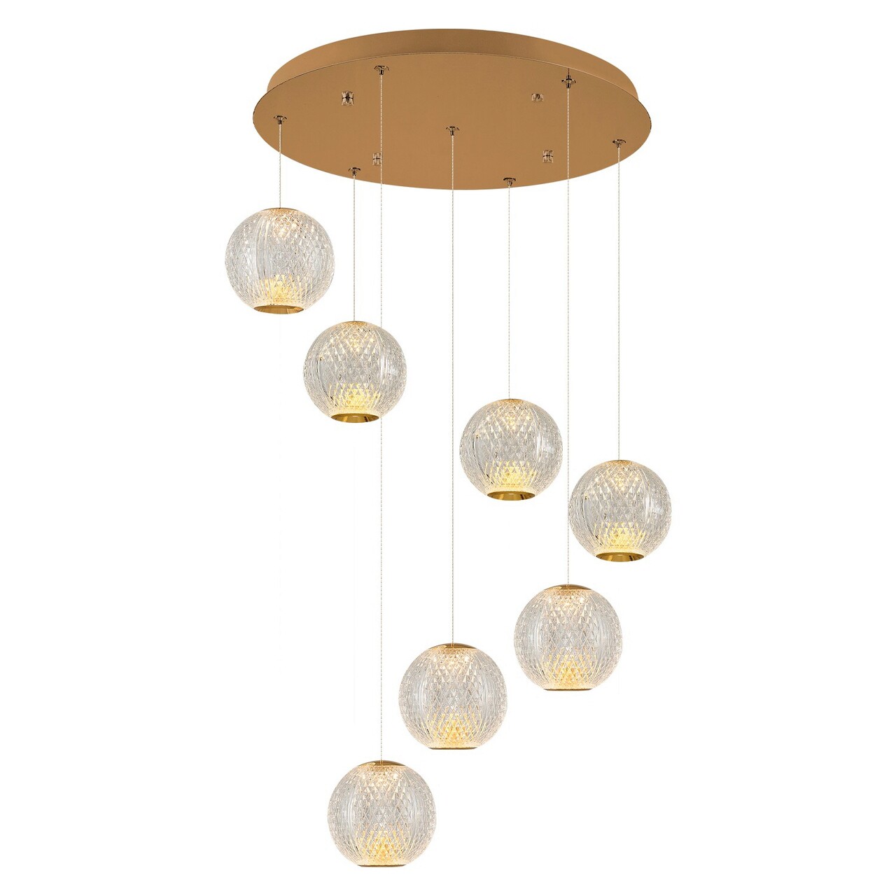 Lustra, Lightric, 414LRC1388, Metal, Galben