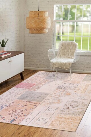 Covor, Folk Chenille, 75x230 cm, Poliester, Bej