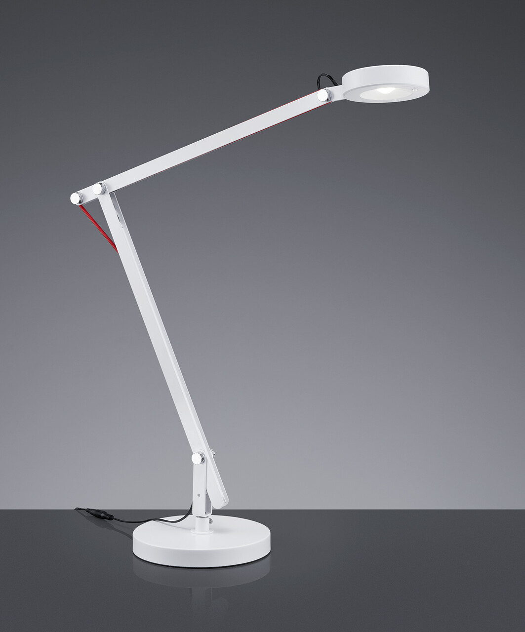Lampa de masa Amsterdam, TRIO, 18x90 cm, 5W, 1x SMD LED, metal, alb