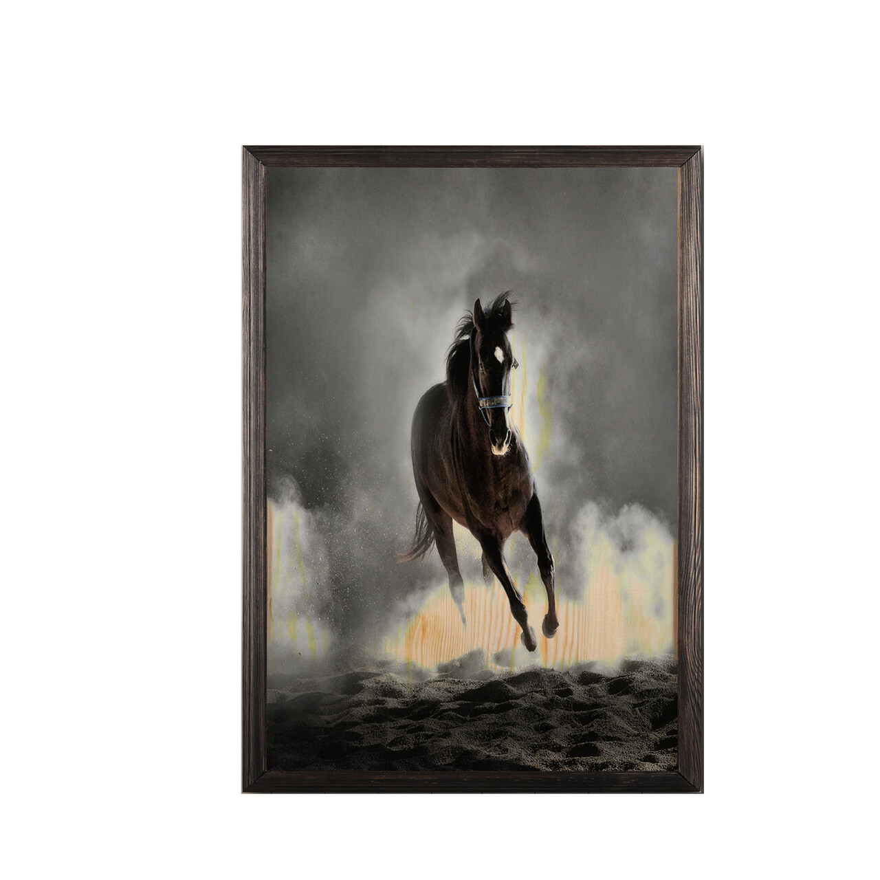 Tablou decorativ, Wild Horse XL, Lemn, Lemn, Multicolor - 1 | YEO