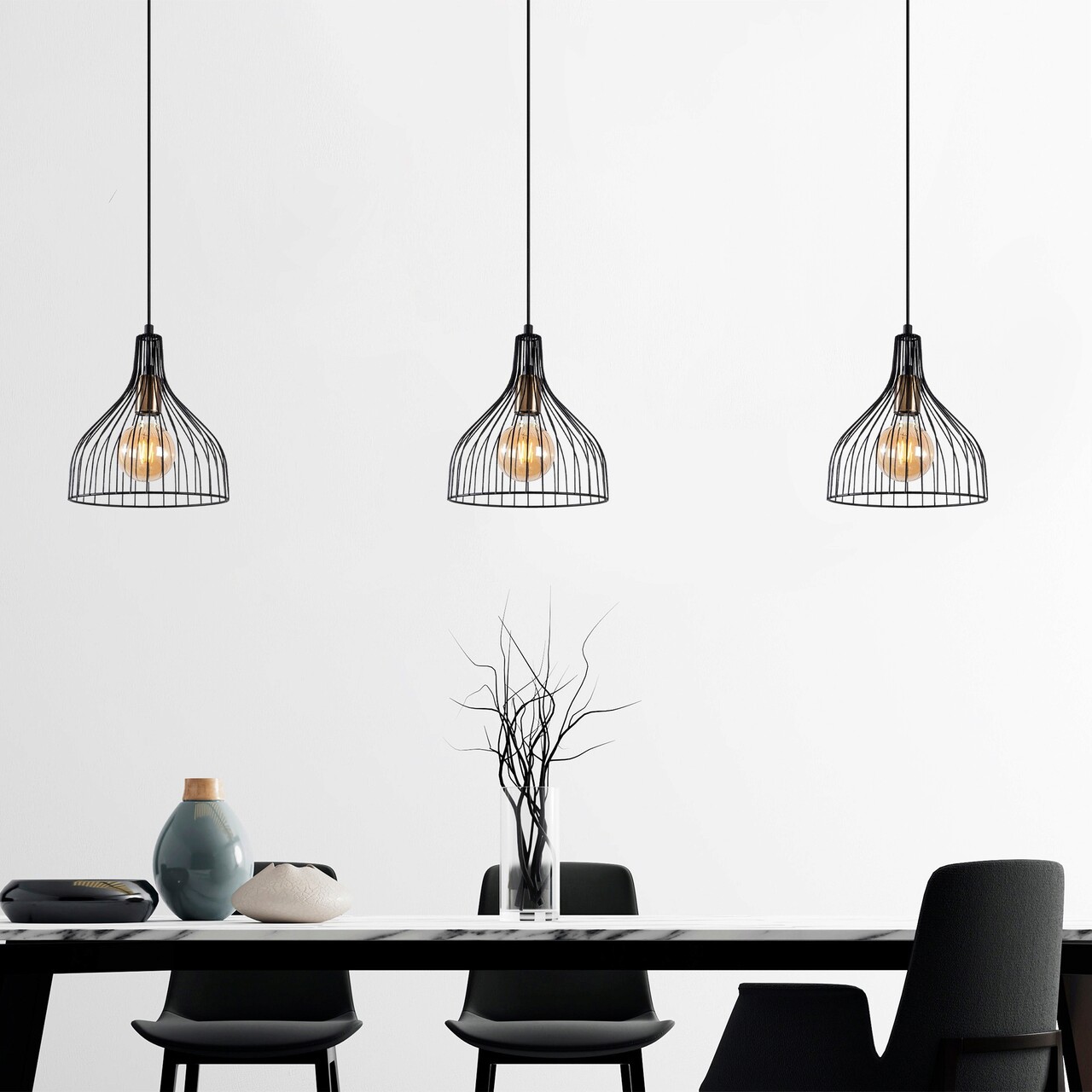 Lustra, Fulgor, 942FLG1263, Metal, Negru/Maro antic - 1 | YEO