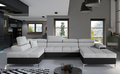 Coltar extensibil stanga 5 locuri ELTAP, Edr-25, Eduardo, 337x205x88 cm, lemn/poliester, gri deschis/negru