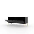 Comoda TV ADRK, Tili 2D, 120.6x40.8x50 cm, PAL laminat, negru