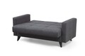 Canapea extensibilă cu 2 locuri, Misty, 730MST1108, Cadru: METAL/LEMN, Gri inchis