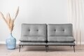Canapea extensibila Martin Sofabed, Futon, 3 locuri, 180x130 cm, metal, gri