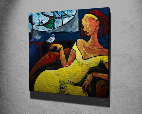 Tablou decorativ, kc285, canvas, lemn, multicolor