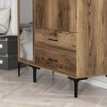 Dulap pentru haine, Hommy Craft, Kumsal RT, 120x47.5x201.4 cm, PAL, Maro