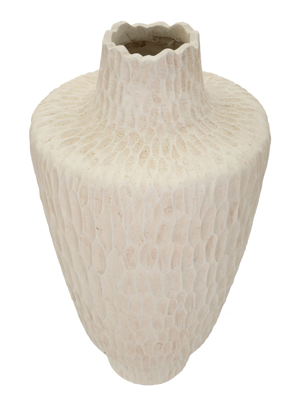 Vaza decorativa Shade, Mauro Ferretti, 29.5x57 cm, oxid de magneziu, crem