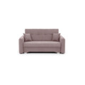 Canapea extensibila 3 locuri, ELTAP, Laine, 155x105x75 cm, lemn/poliester, roz