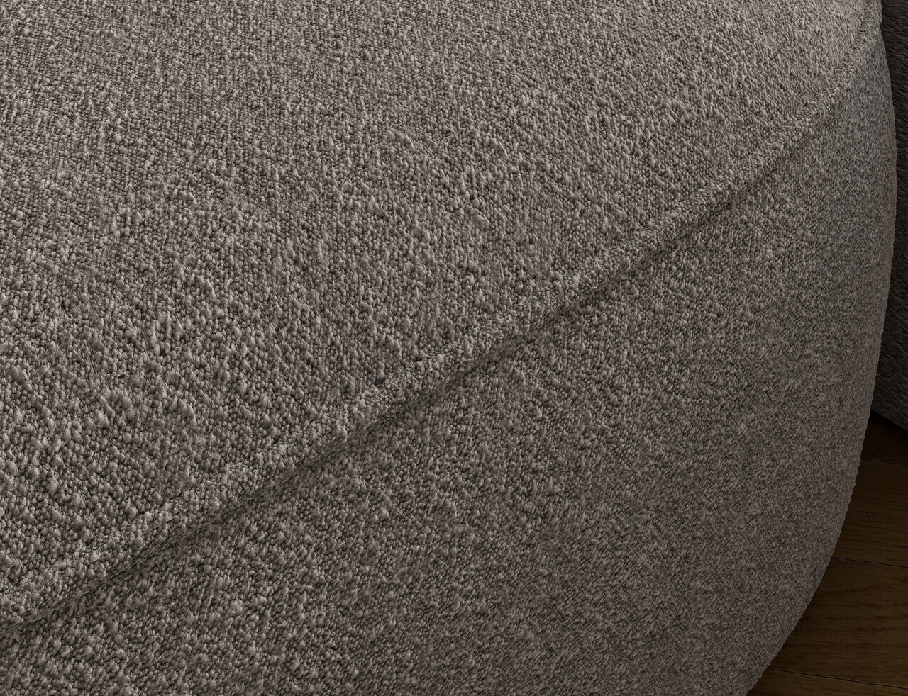 Coltar extensibil dreapta 3 locuri ELTAP, Tesalia, 240x150x93 cm, lemn/tesatura boucle, gri — imaginea 9
