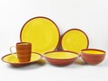 Set 6 farfurii intinse Cadiz, Heinner, Ø27 cm, ceramica, galben