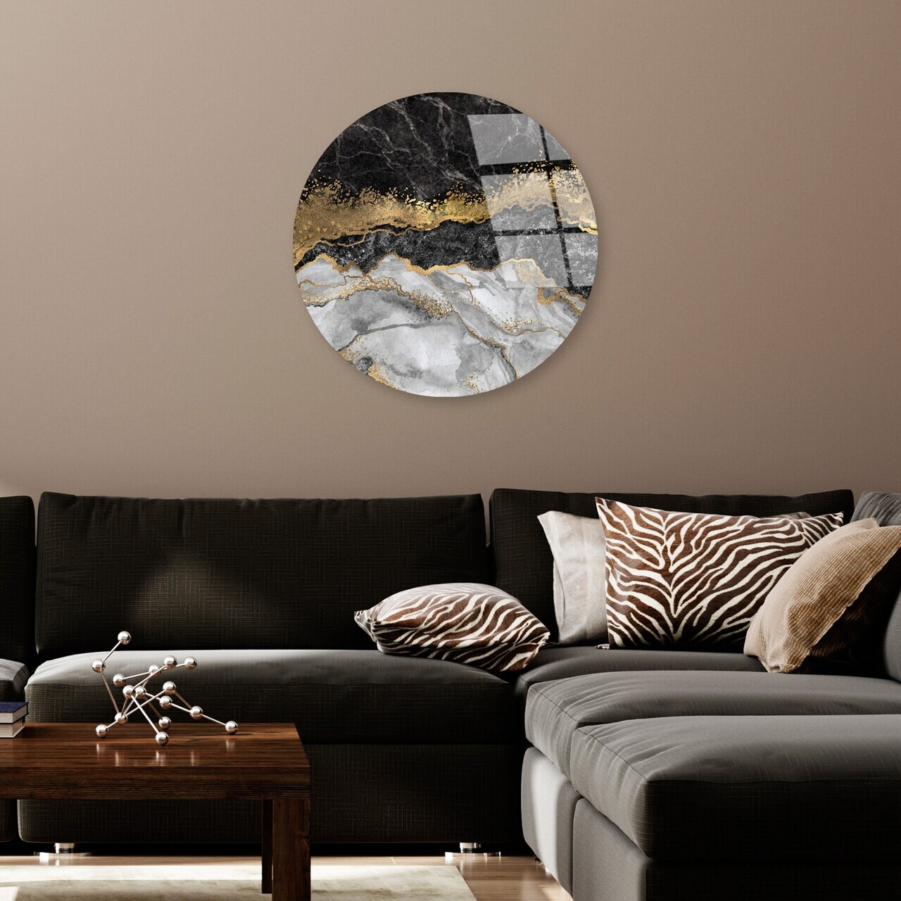 Tablou decorativ, UV-1133, Diametru: 60 cm, Multicolor — imaginea 3