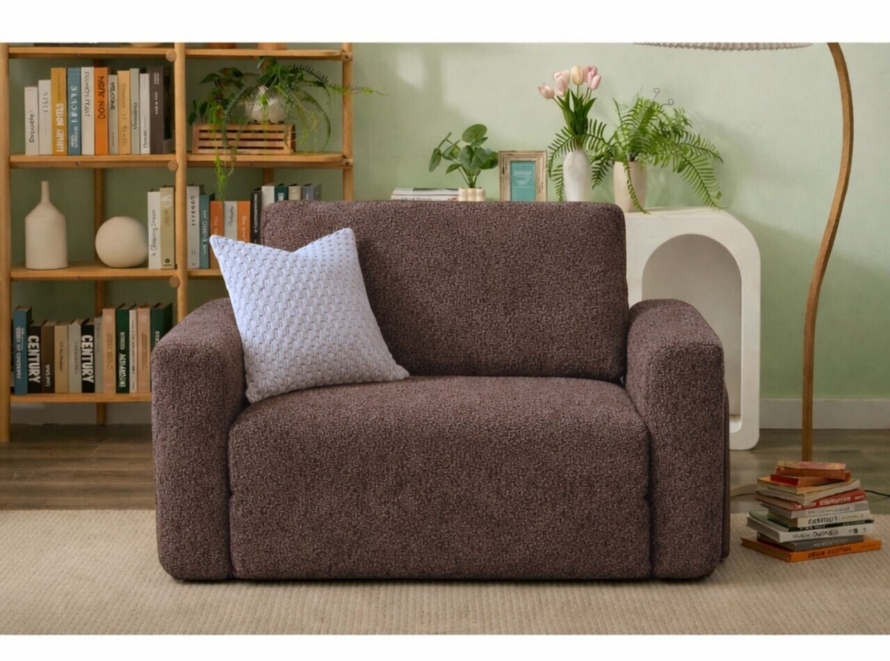 Fotoliu extensibil, Atelier del Sofa, 118FVL1102, Tesatura Boucle, Maro - view 2