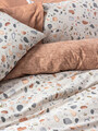 Lenjerie de pat pentru o persoana (FR), Oniks - Caramel, Cotton Box, Bumbac Ranforce