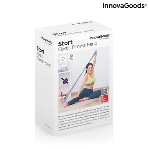 Banda elastica de fitness pentru intindere cu ghid de exercitii Stort InnovaGoods