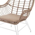 Scaun pentru gradina Ariki v2, 65 x 62 x 76 cm, otel/ratan sintetic