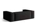 Canapea 3 locuri, Nuria-215, Micadoni Home, 210x110x72 cm, tesatura structurata chenille, negru