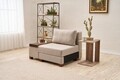 Fotoliu extensibil, Balcab Home, 825BLC4718, Lemn, Crem
