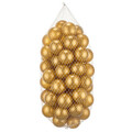 Set 50 bile pentru piscina de joaca, Wellgro, Bubble Pops, Ø7 cm, plastic, auriu
