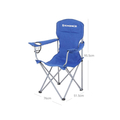 Set 2 scaune pliabile pentru camping, Songmics, 76x51.5x95.5 cm, max 150 kg, tesatura Oxford/otel, albastru