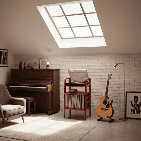 Suport pentru pick-up, Hanah Home, CPT4830-50, 50x90x40 cm, PLACAJ CARPEN, Rosu