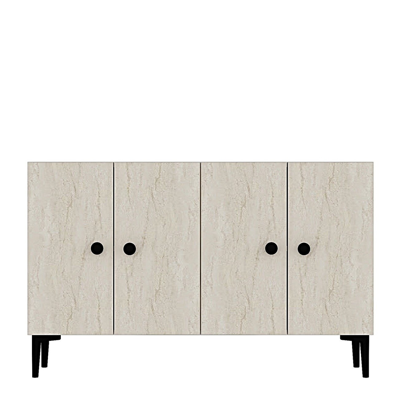Consola, Hanah Home, Pella 120, 120x75x32 cm, Alb / Travertin - view 6