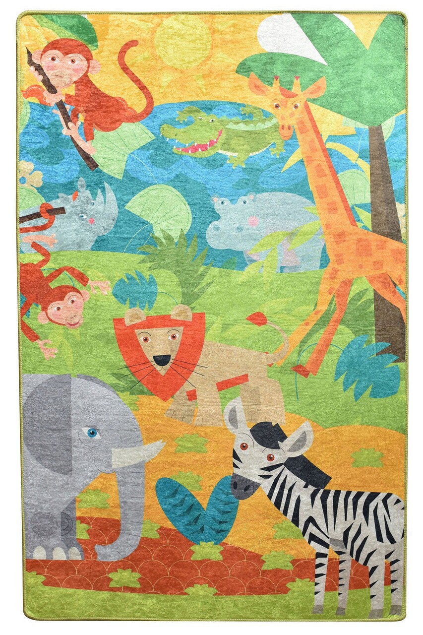 Covor, Animals  , 50% catifea/50% poliester, Multicolor - 1 | YEO