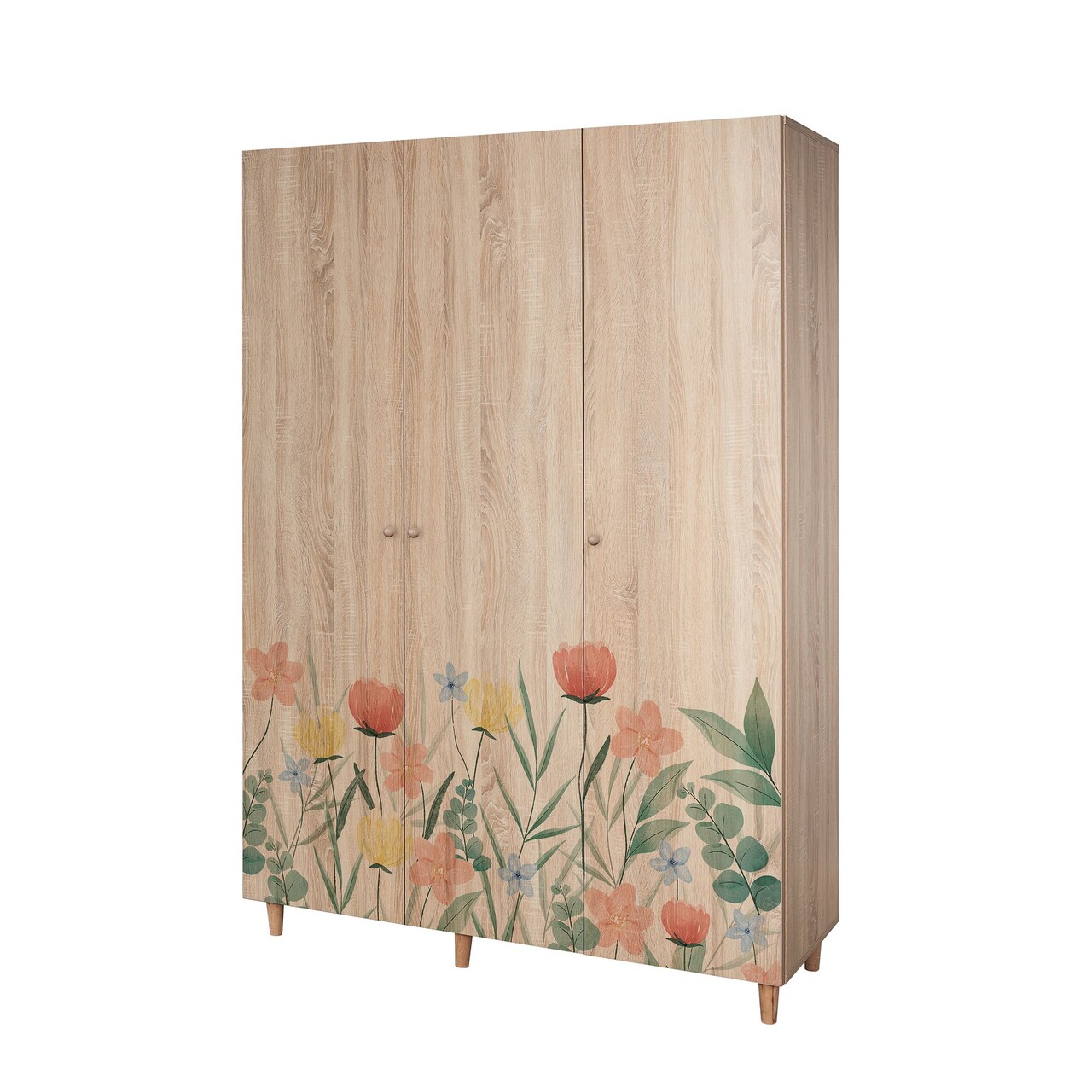 Dulap pentru haine, Vella, Lena 3 -915, 135x192x52 cm, PAL, Sonomo - 2 | YEO