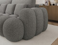 Canapea extensibila 3 locuri ELTAP, Cotonn, 256x119x105 cm, lemn/poliester, gri inchis