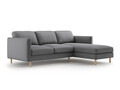 Coltar dreapta 3 locuri, Eden, Micadoni, 250x150x90 cm, catifea, gri