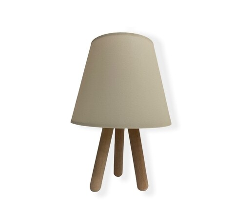 Lampa de masa, 203- b- wood, fullhouse, 22 x 33 cm, 1 x e27, 60w, bej/natural