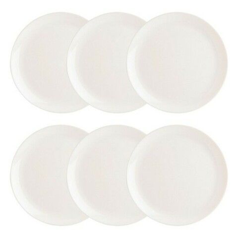 Set 6 farfurii intinse, Luminarc, Diwali, Ø 27 cm, sticla, alb