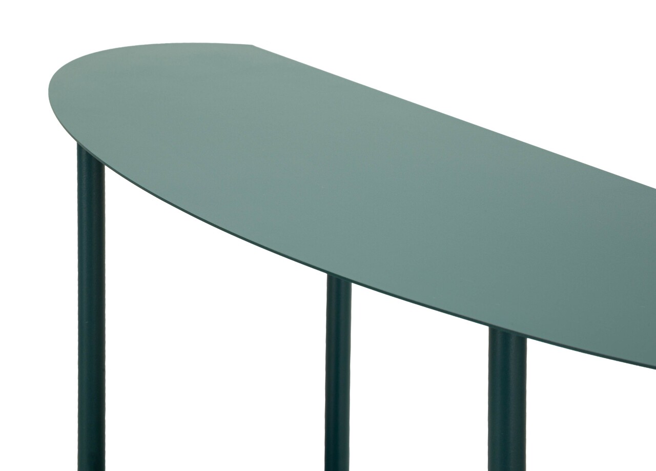 Consola, Mauro Ferretti, Saturn, 90x28x81 cm, metal, turcoaz - imagine 4